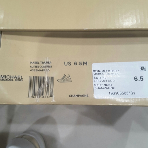 MICHAEL KORES MABEL  TRAINER GLITTER CHAIN  MESH - Picture 9 of 9